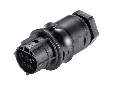 Разъем RST20i5 96.051.6053.1 - Розеточный разъем в панель, М20, IP68(69k), 5 полюсов, винтовая фиксация провода, номинальные характеристики: 250/400V, 20A, цвет: черный, серия RST Classic
