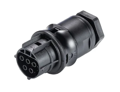 Разъем RST20i5 96.051.6053.1 - Розеточный разъем в панель, М20, IP68(69k), 5 полюсов, винтовая фиксация провода, номинальные характеристики: 250/400V, 20A, цвет: черный, серия RST Classic