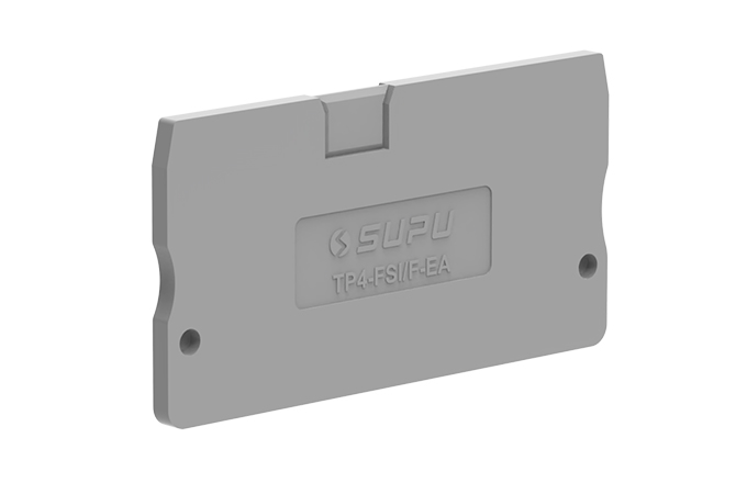 Торцевая крышка TP4-FSI/F-GY-EA - Торцевая крышка для клемм TP4-FSI/F…, цвет: серый