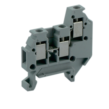 Клемма MINI UKJ-1.5MT/1X2 - Мини клемма, 3 точки подключения в клемме, тип фиксации провода: винтовой, номинальное сечение: 1,5 мм кв., 17,5A, 400V, ширина: 4,2 мм, цвет: серый, тип монтажа: DIN 15