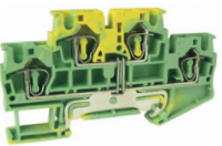 Заземляющая клемма UJ5-4/2-2JDE - Заземляющая клемма, серия E, тип фиксации провода: пружинный, номинальное сечение: 4 мм кв., ширина: 6,2 мм, цвет: желто-зеленый, стандарт GB/T14048.1, тип монтажа: DIN 35