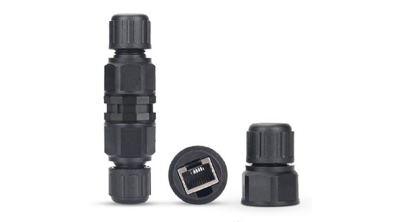 Герметичный разъем IP67 connectors RJ45 - Муфта соединительная, для витой пары оконеченной RJ45, степень защиты IP67, максимальный диаметр кабеля 6 мм, рабочий температурный диапазон -40 ... +105 град, пластик
