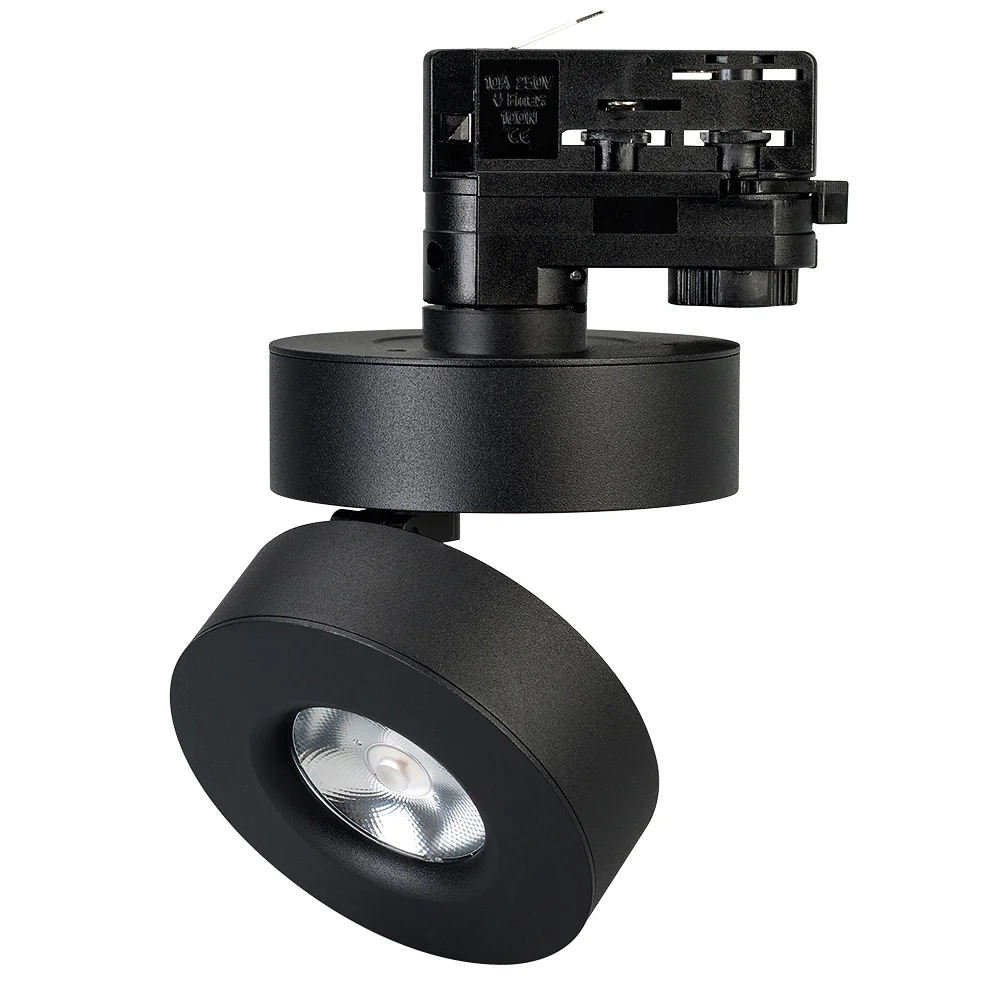 Светильник LGD-MONA-TRACK-4TR-R100-12W Day4000 (BK, 24 deg, 230V) 025444(2) - Светильник подвесной откидной для треков/шин 4 провода, 12Вт. Цвет свечения ДНЕВНОЙ 4000K, световой поток 770лм, CRI>90, угол свечения 24°, угол поворота 355°, угол наклона 90°.