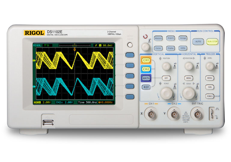 DS1102E - Настольный цифровой 2-х канальный осциллограф 100 МГц
