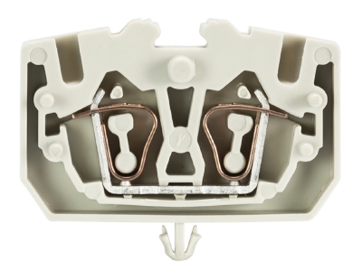 Клемма сдв. WKF 2,5/MD/ R - Сдвоенная проходная клемма, тип фиксации провода: пружинный, номинальное сечение: 2,5 мм кв., 24A, 800V, ширина: 10 мм, цвет: серый, тип монтажа: на панель