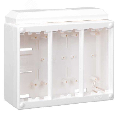 Блок настенный на 3 S-модуля Сима Класс - Блок настенный на 3 Sмодуля Сима Классик, накладной монтаж, белый