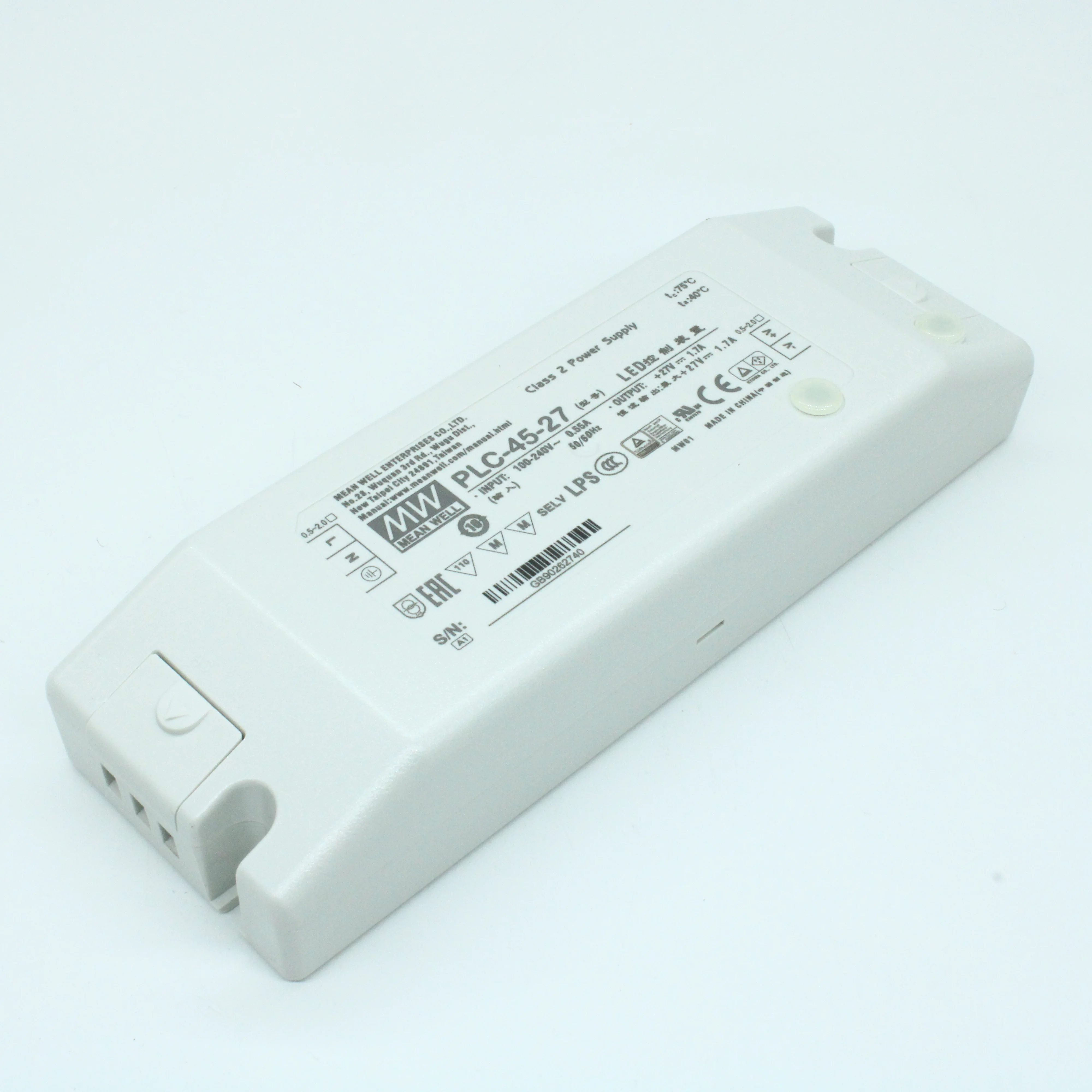 PLC-45-27 - Источник электропитания светодиодов стабилизация тока 20.25-27В 1.7A