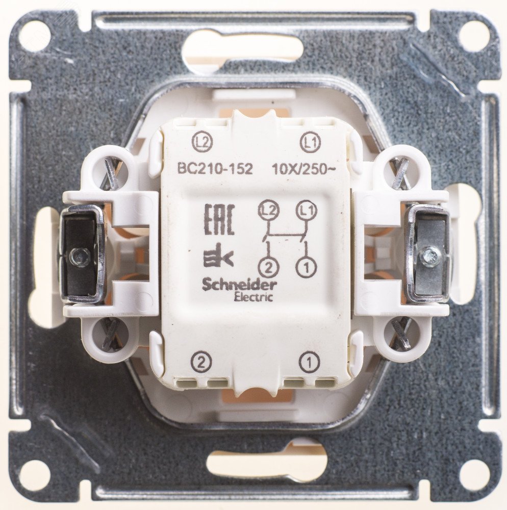 W59 1-клавишный ВЫКЛЮЧАТЕЛЬ 2-полюсный, 10АХ, механизм, СЛОНОВАЯ КОСТЬ VS210-152-2-86