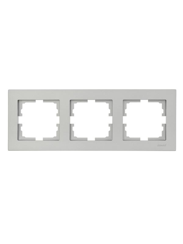 Рамка 3-местн. горизонт. VESNA платина 742-3500-148