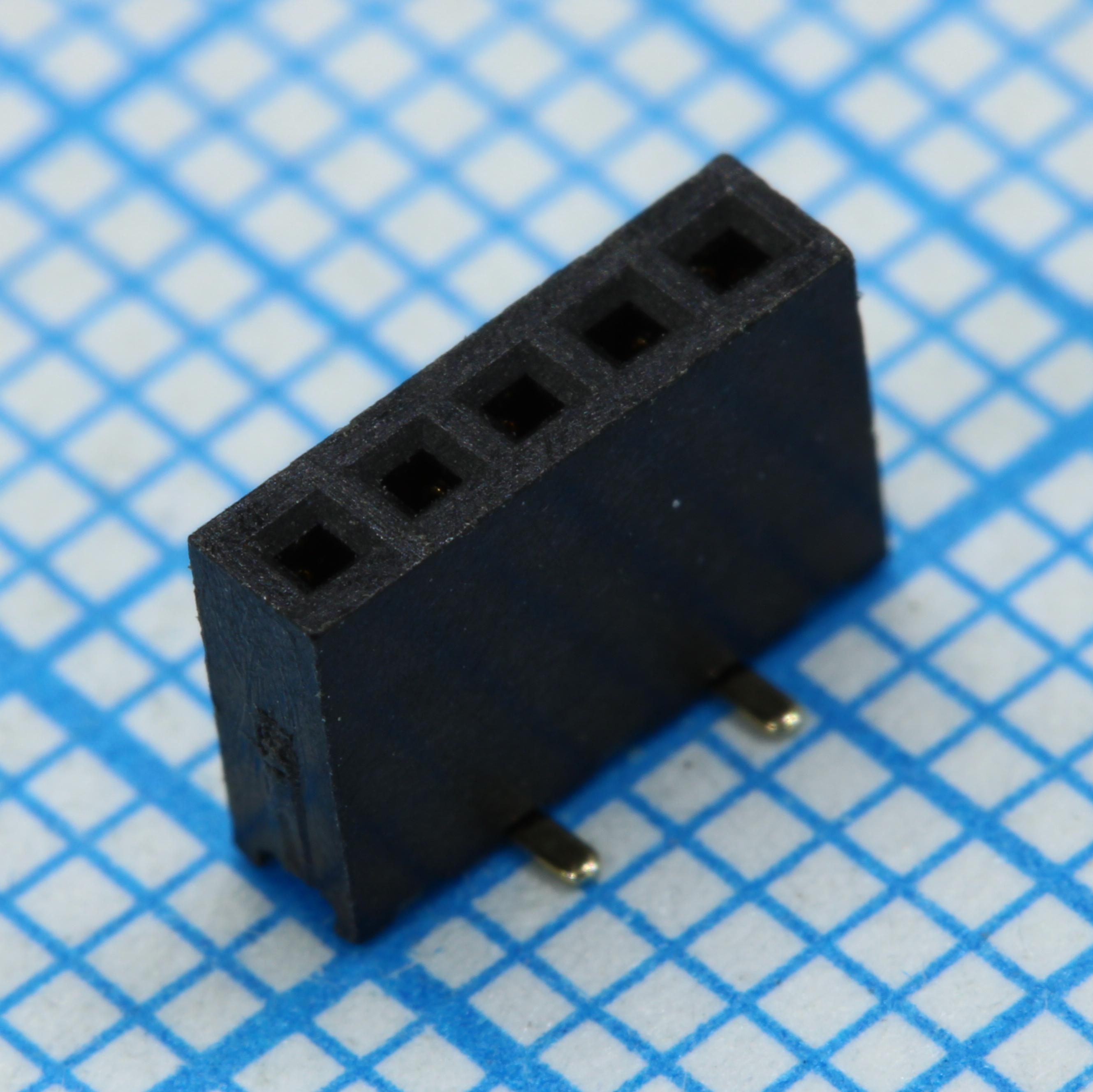DS1065-02-1X5S8BS2 - Розетка на плату, однорядная шаг1,27мм, SMD 5 контактов