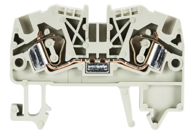 Клемма WKF 4/35 - Проходная клемма, тип фиксации провода: пружинный, номинальное сечение: 4 мм кв., 32A, 800V, ширина: 6 мм, цвет: серый, тип монтажа: DIN 35