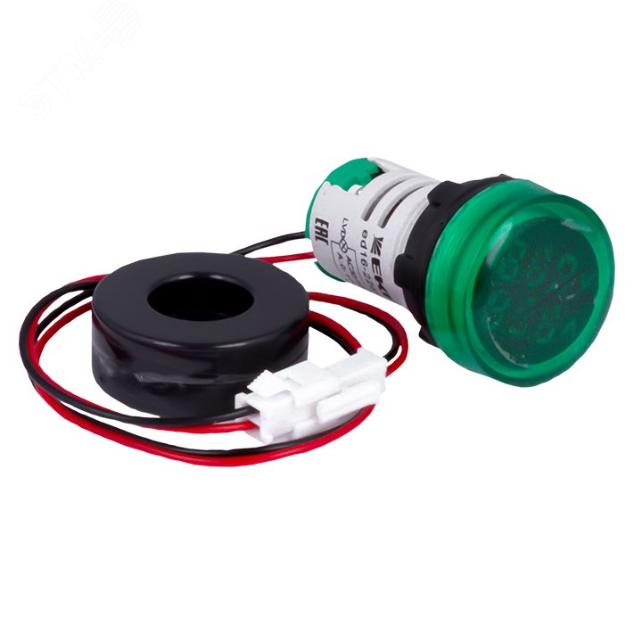 Индикатор значения тока и напряжения ED16-22AVD 100А зел. PROxima ed16-22avd-g - Лампа сигнальная d22-230V зел