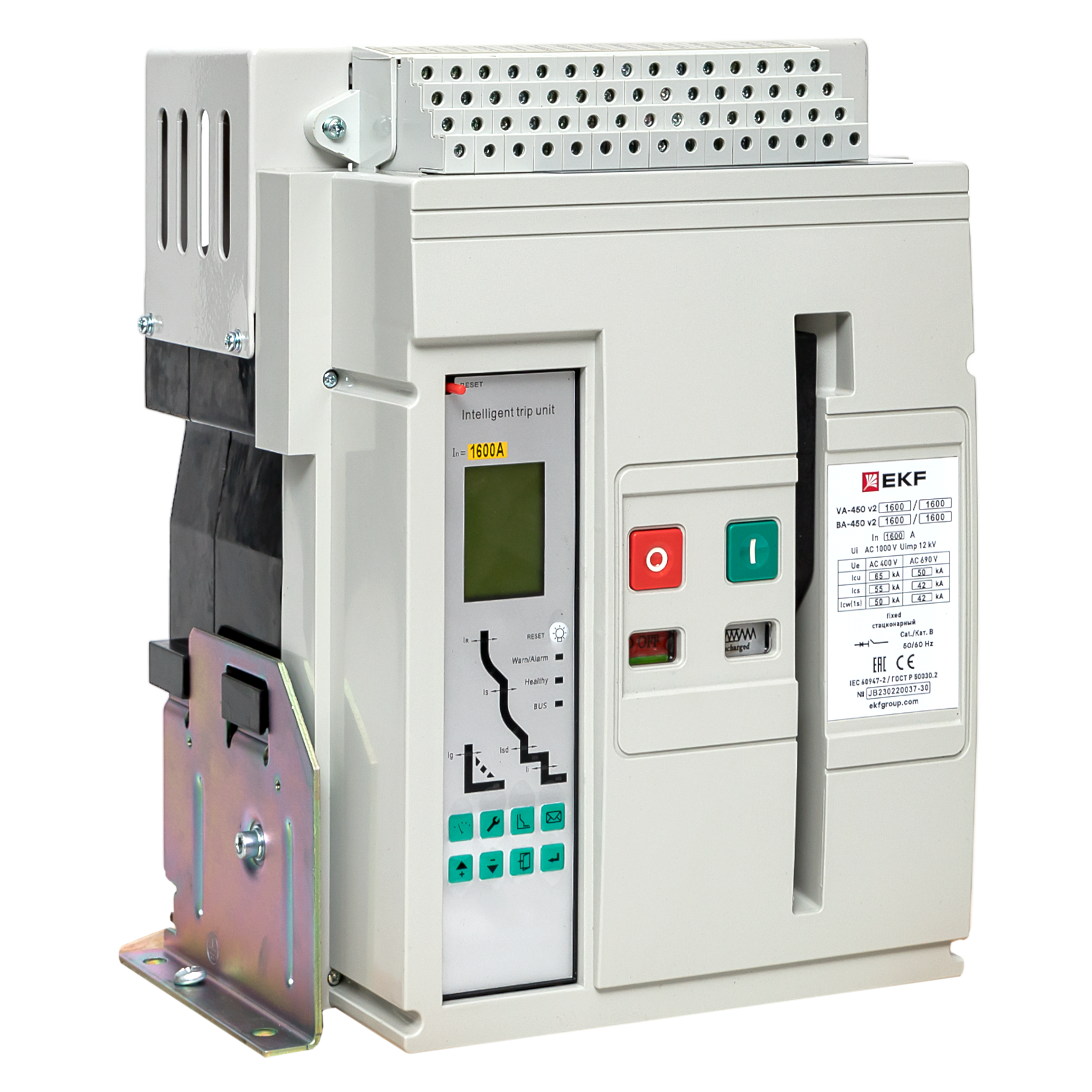 Выключатель автоматический ВА-450 1600/630А 3P 65кА стационарный v2 EKF