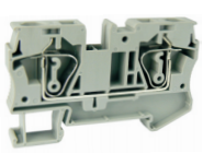 Проходная клемма UJ5-6E - Проходная клемма, серия E, тип фиксации провода: пружинный, номинальное сечение: 6 мм кв., 52A, 800V, ширина: 8,2 мм, цвет: серый, стандарт GB/T14048.1, тип монтажа: DIN 35