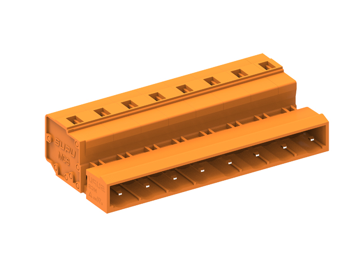 Вилочный разъем на кабель 478416 - Вилочный разъем, прямой, на кабель, шаг: 7.62 мм, 16 полюсов, фиксация провода пружинная, исполнение: стандартное, 500V, 16A, цвет: оранжевый