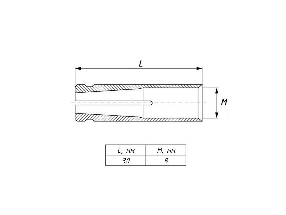 Анкер забивной М8 латунь alzm8