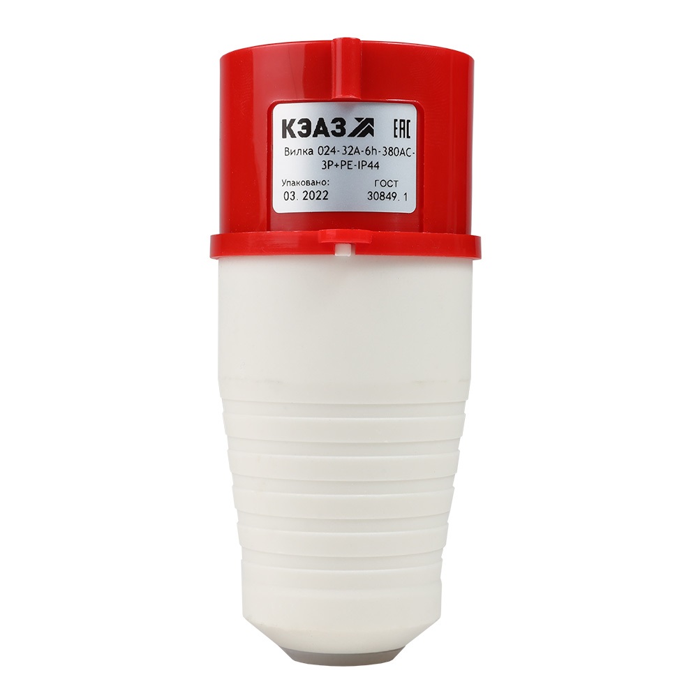 Вилка кабельная 024 32А 380AC 3P+PE 6ч IP44 222739