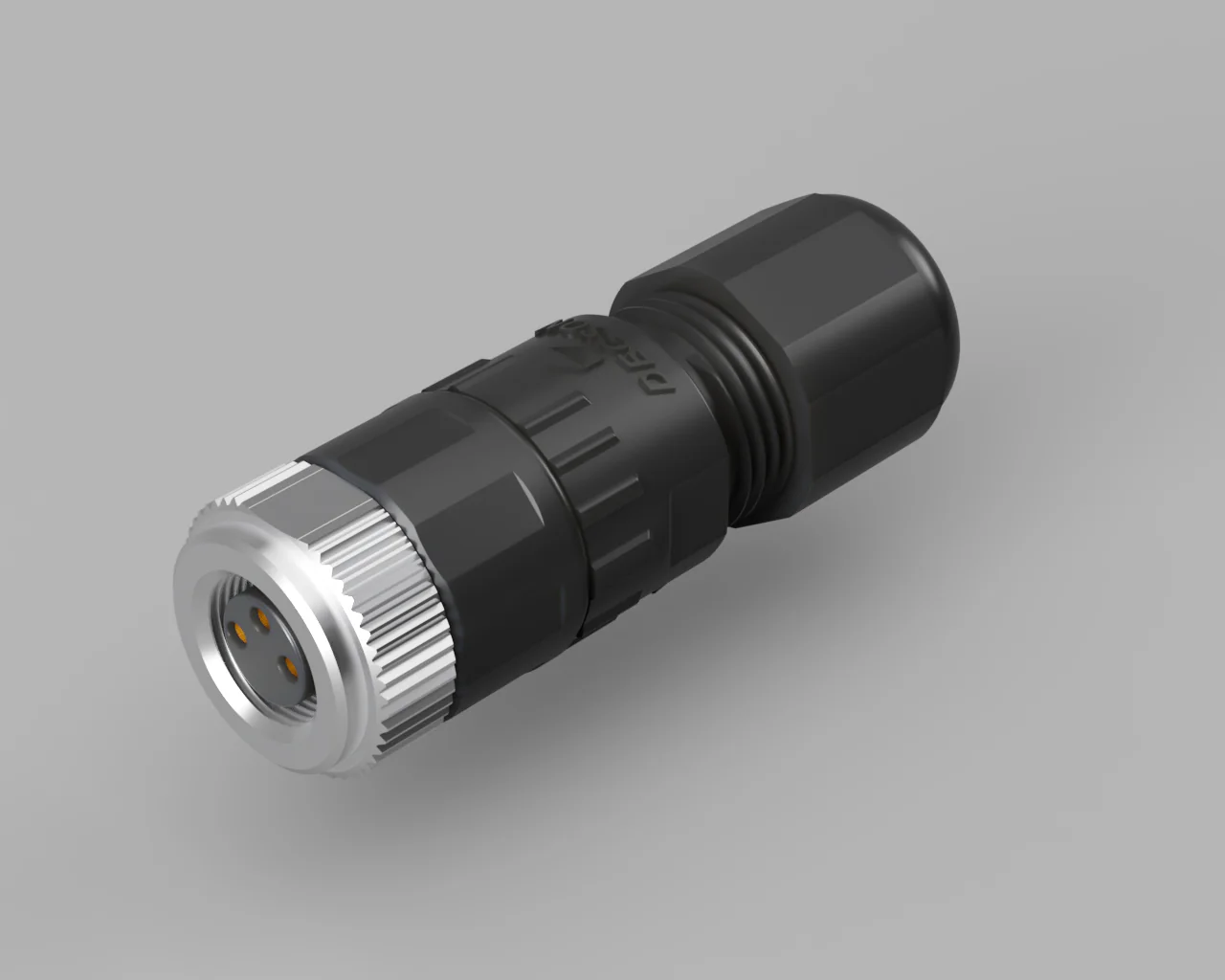 Розеточный разъем PB-M8A-03P-FF-SL7001 - Розеточный разъем на кабель, 3 полюса, M8, прямой, винтовая фиксация провода, A-Code, диаметр кабеля: 4,0-6,0 мм, сечение: 0,25-0,34 мм кв., 3А, 60V, пластик