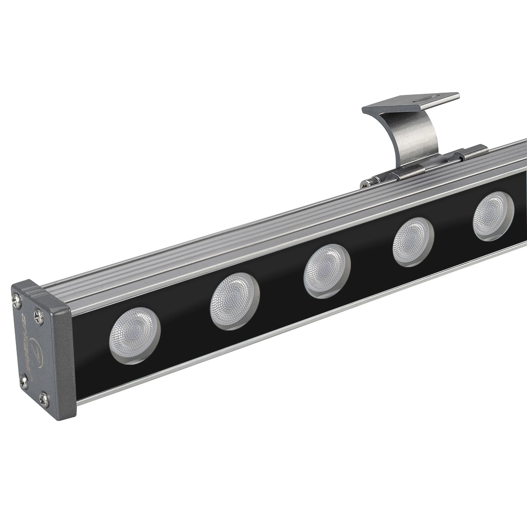Линейный прожектор AR-LINE-1000-24W Day4000 (GR, 15x60 deg, 230V) 041731 - Линейный прожектор. Мощность 24 Вт, св. поток 2000 лм, 83 лм/Вт, дневной 4000 K, CRI>80, угол 15x60°, напряжение питания 230 В. Серый прямоугольный корпус из алюминия, экран стекло