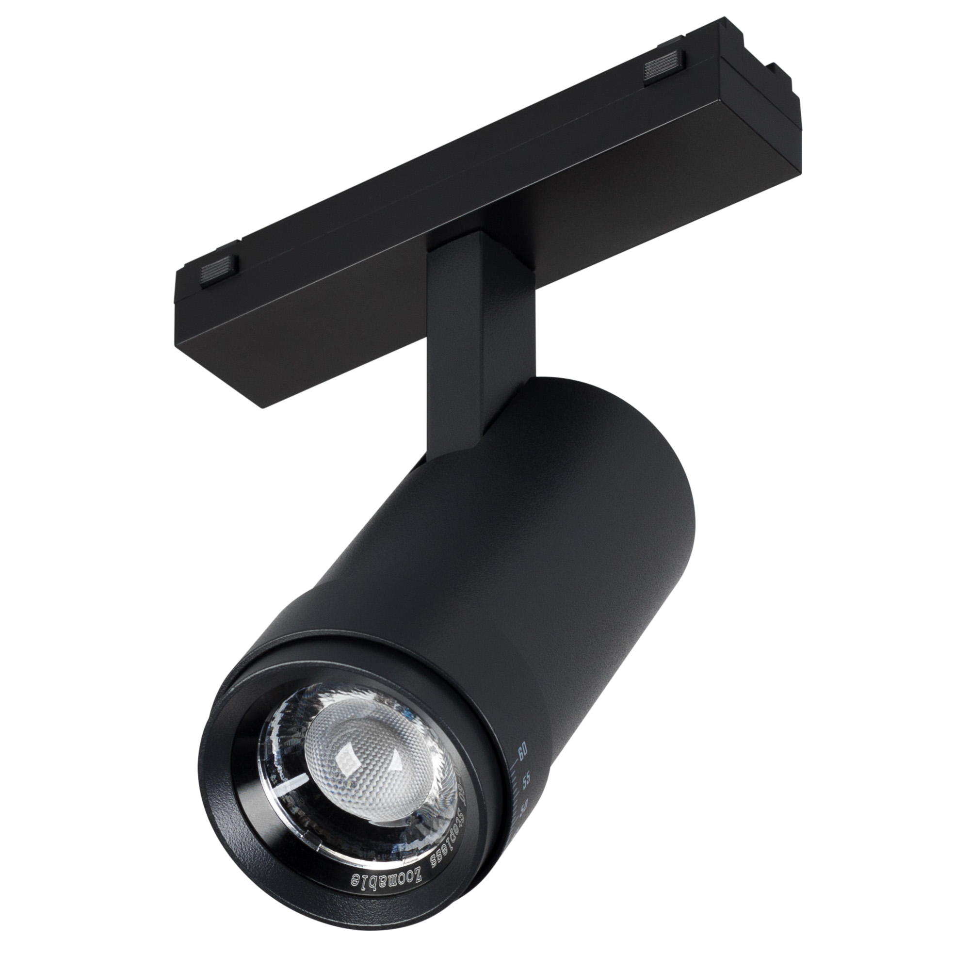 Светильник MAG-VIBE-SPOT-ZOOM-R47-10W Day4000 (BK, 20-55 deg, 48V) 044482 - Светильник для магнитных треков MAG-VIBE шириной 26 мм. Мощность 10 Вт, св. поток 765 лм, 77 лм/Вт, дневной 4000 K, CRI>90, угол 20-55°, напряжение питания 48 В. Черный фигурный к