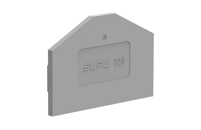 Торцевая крышка 225161 - Торцевая крышка для клемм TA2.5-...-2, цвет: серый