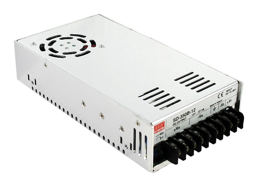 SD-350D-48 - DC-DC, 350Вт, Uвх=72…144В, Uвых=48В/7.3А, изоляция 1500В AC, рег.вых 43…53В, в кожухе 215х115х50мм, -20°С…+60°С