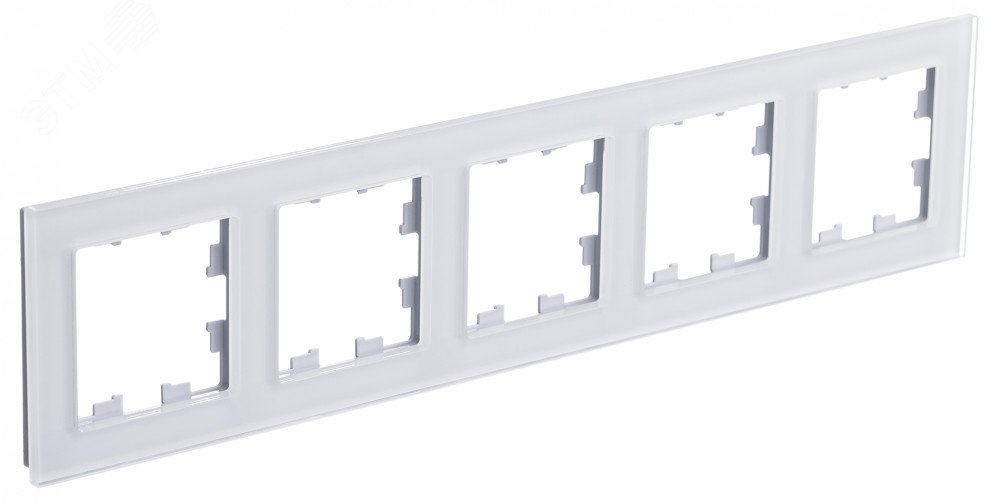 ATLASDESIGN NATURE 5-постовая РАМКА, ОРГАНИЧЕСКОЕ СТЕКЛО БЕЛЫЙ (1шт) C3(2) ATN320105