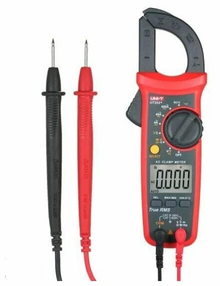 UT202+ - Токоизмерительные клещи, True RMS, 600В, 400А, 40МОм, NCV, емкость, частота, температура