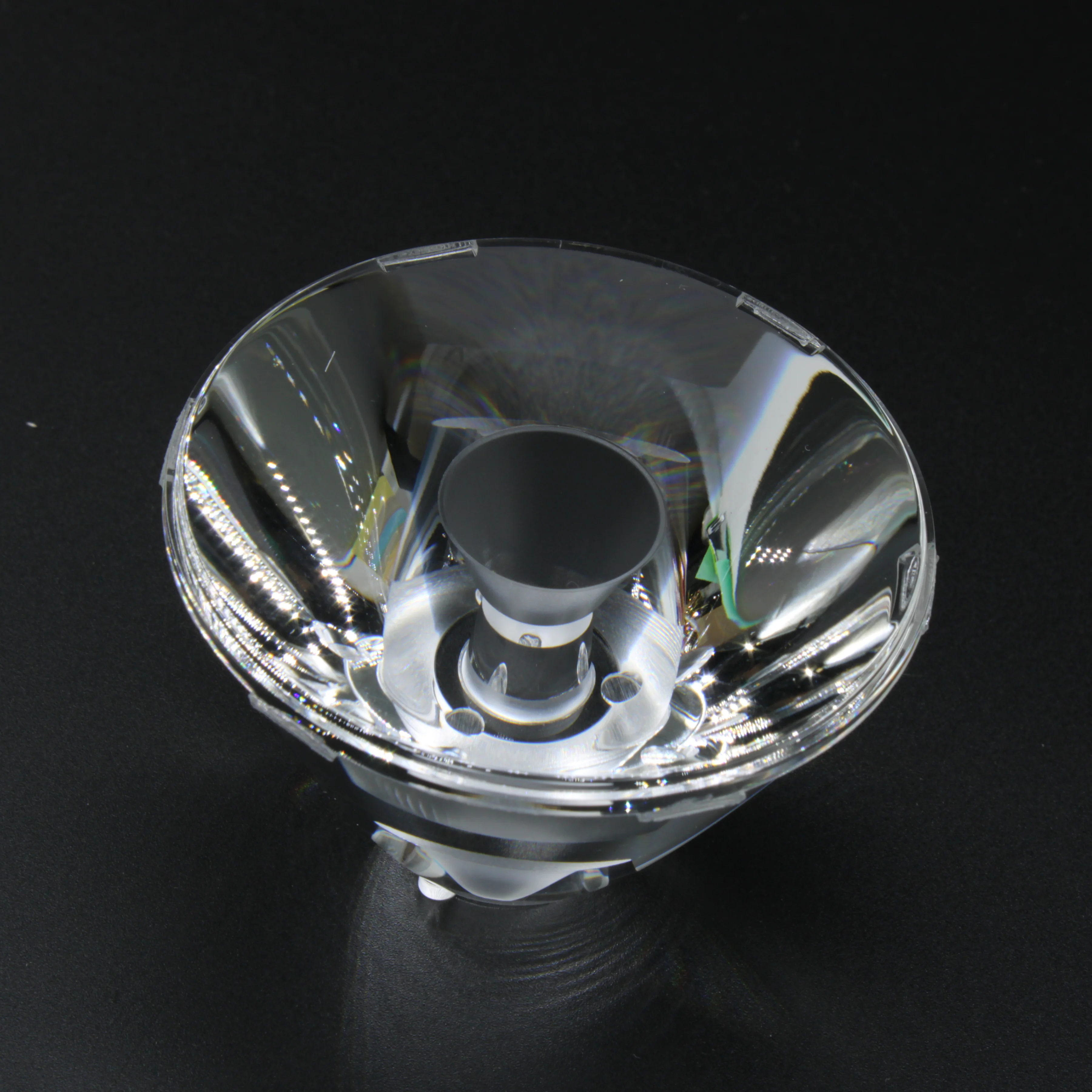AJYS56DH38-2G - Линза для светодиода 3535/3030/5050XML,   эфф=93%, ~2°,  D=56mm  H:38mm, PMMA