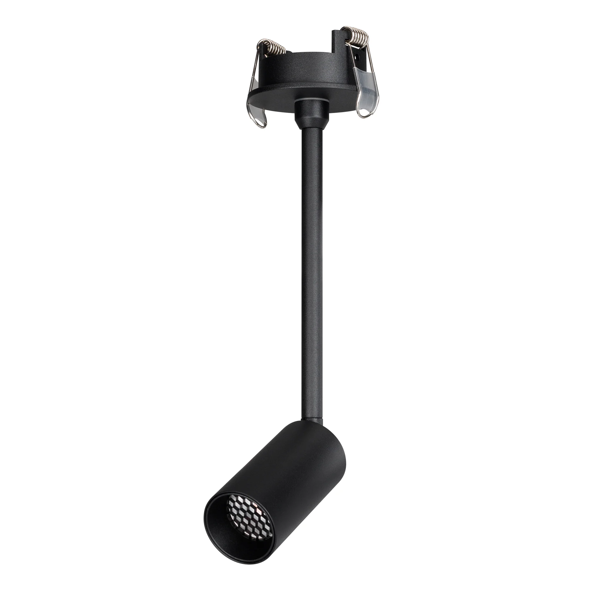 Светильник LGD-PERISCOPE-R35-6W Warm3000 (BK, 24 deg, 230V) 045196 - Встраиваемый поворотный светильник для потолка. Мощность 6 Вт, св. поток 325 лм, 54 лм/Вт, теплый 3000 K, CRI>90, угол 24°, напряжение питания 230 В. Черный круглый корпус из алюминия, э