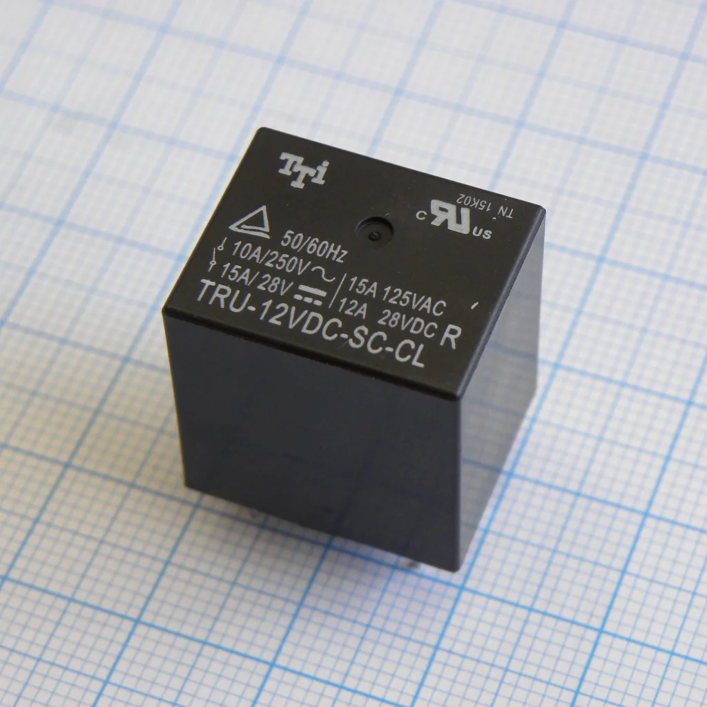 TRU-12VDC-SC-CL-R - Катушка: 12 В 0,36 Вт 400 Ом Контакты: 1 переключающий 10 А 250 В перем. Материал: AgSnIn Габариты 20,3х16,8х20,2 мм