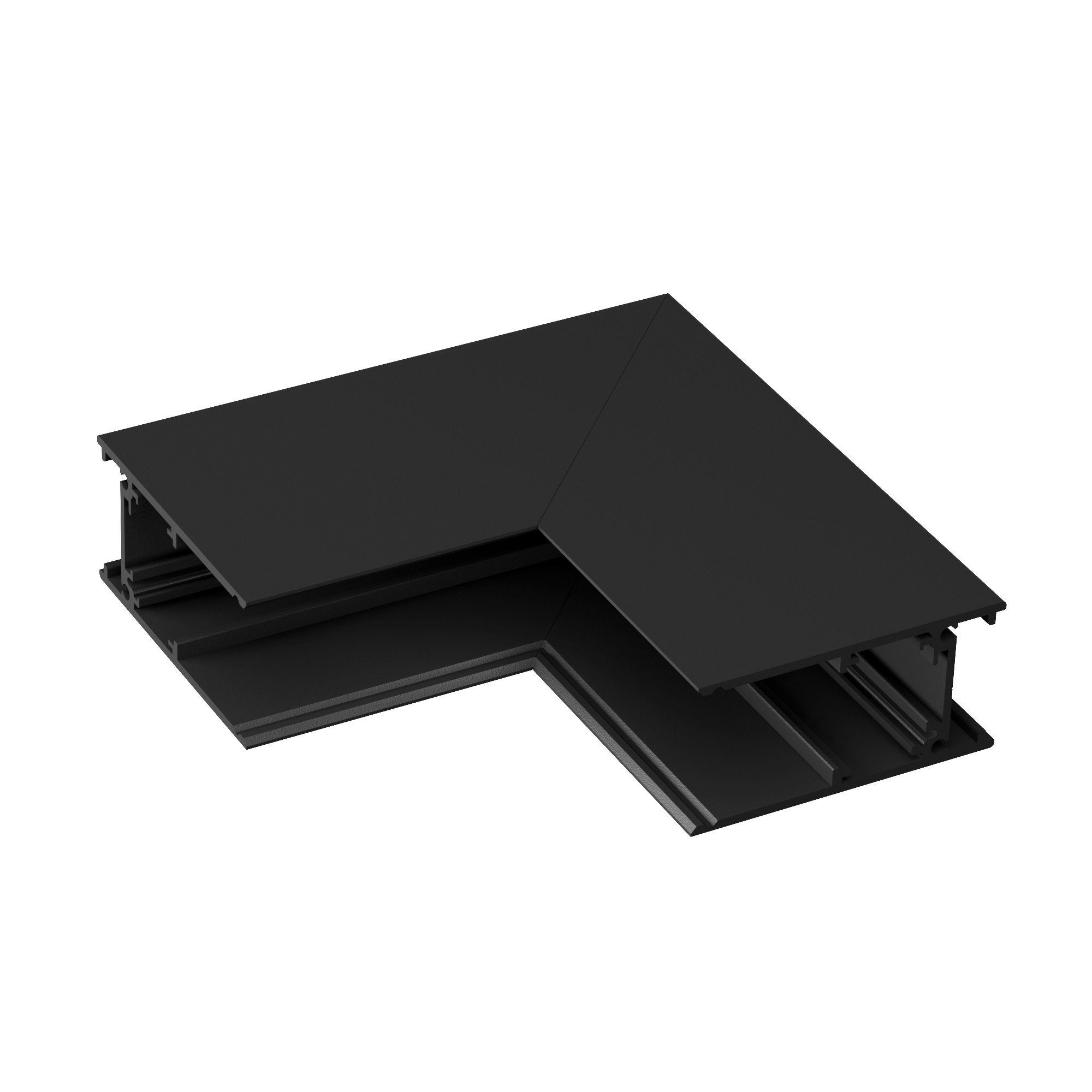 Коннектор угловой MAG-CON-ORIENT-2652-L90-INT (BK, внутренний) 034031 - Угловой внутренний коннектор для накладного трека MAG-TRACK-2652. DC48V. Материал алюминий, цвет черный. Размеры 100x100x26x52мм. Аксессуары для соединения с треком приобретаются отде