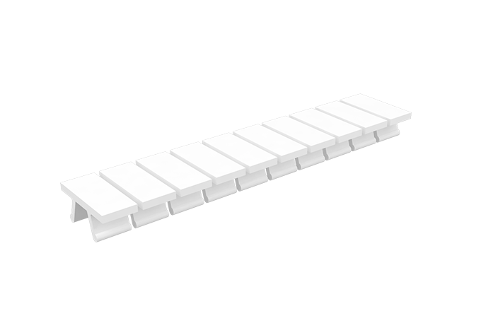Маркировка 305801/1...50 - Маркировочные шильдики для клемм TU/TP/TC, сечением 2,5 мм кв., 10 шильдиков, нанесенные символы: 1…50, с горизонтальным, расположением, цвет белый