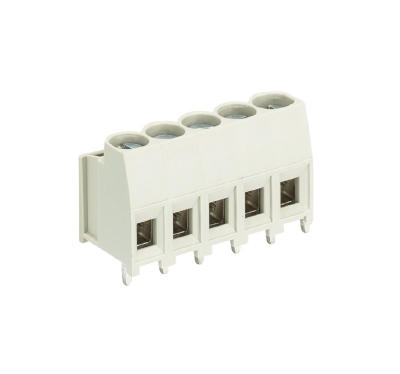 Клемма Wiecon 8191 R / 5 Z OB - Клемма на печатную плату, подвод кабеля сбоку, 5 полюсов, шаг: 5 мм, винтовая фиксация провода, без маркировки, 300V, 16A, цвет: серый, серия 8191 R