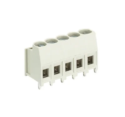 Клемма Wiecon 8191 R / 5 Z OB - Клемма на печатную плату, подвод кабеля сбоку, 5 полюсов, шаг: 5 мм, винтовая фиксация провода, без маркировки, 300V, 16A, цвет: серый, серия 8191 R