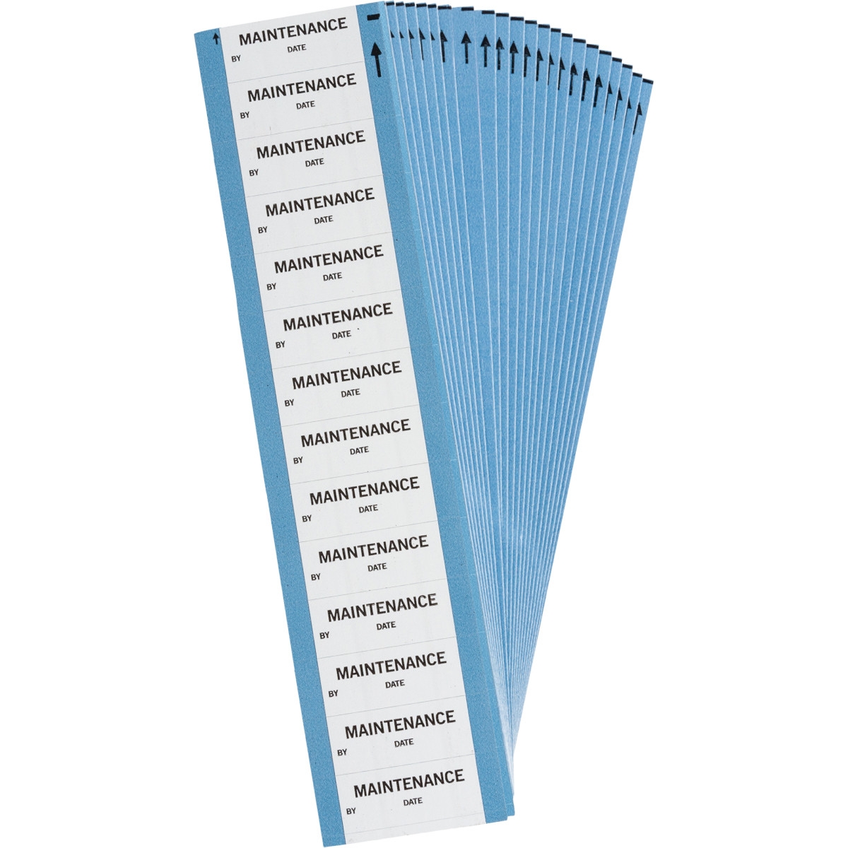 brd149365 - WO-43-PK этикетки на картах "Maintenance", материал В-500, матовая виниловая ткань, цвет-черный на белом, размер 38.1х15.88мм, 350 шт/упак.