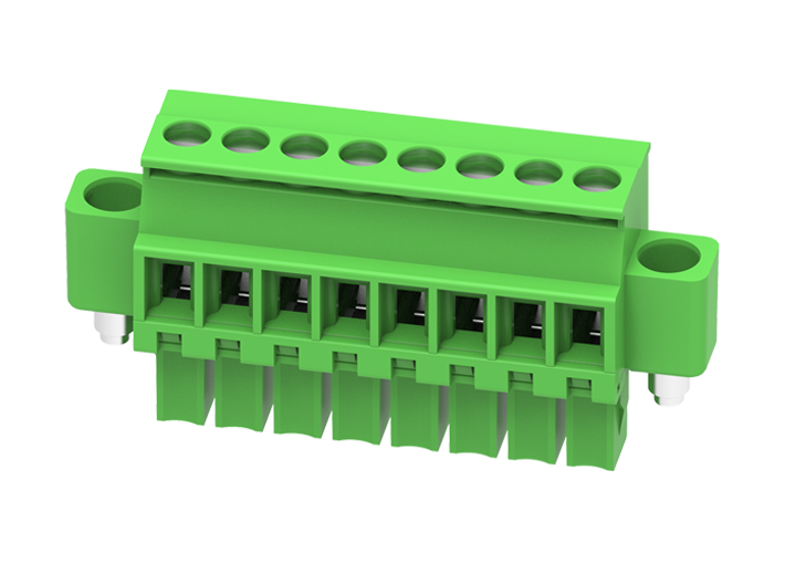 Розеточный разъем на кабель MC-RE3.5V12C-RK-0001 - Розеточный разъем, угловой, на кабель, шаг: 3.5 мм, 12 полюсов, фиксация провода винтовая, исполнение: с монтажными фланцами, 160V, 8A, цвет: зеленый Розеточный разъем на кабель MC-RE3.5V12C-RK-0001 - Розеточный разъем, угловой, на кабель, шаг: 3.5 мм, 12 полюсов, фиксация провода винтовая, исполнение: с монтажными фланцами, 160V, 8A, цвет: зеленый