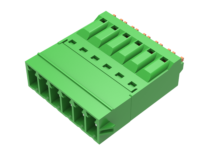 Вилочный разъем на кабель MC-PF3.5H12P-D-0001 - Вилочный разъем, горизонтальный, на кабель, шаг: 3.5 мм, 12 полюсов, фиксация провода push-in, исполнение: 160V, 8A, цвет: зеленый