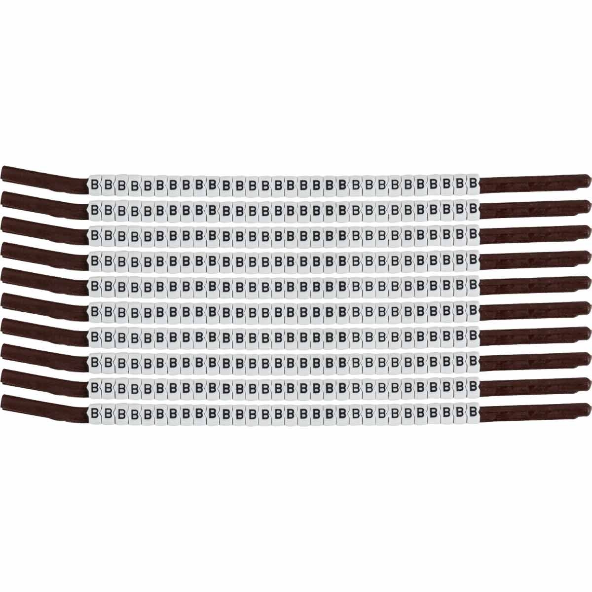 brd133911 - SCN-15-B клипсы белые, 300шт/упак, для провода 3,8-4,6мм диаметра, легенда B