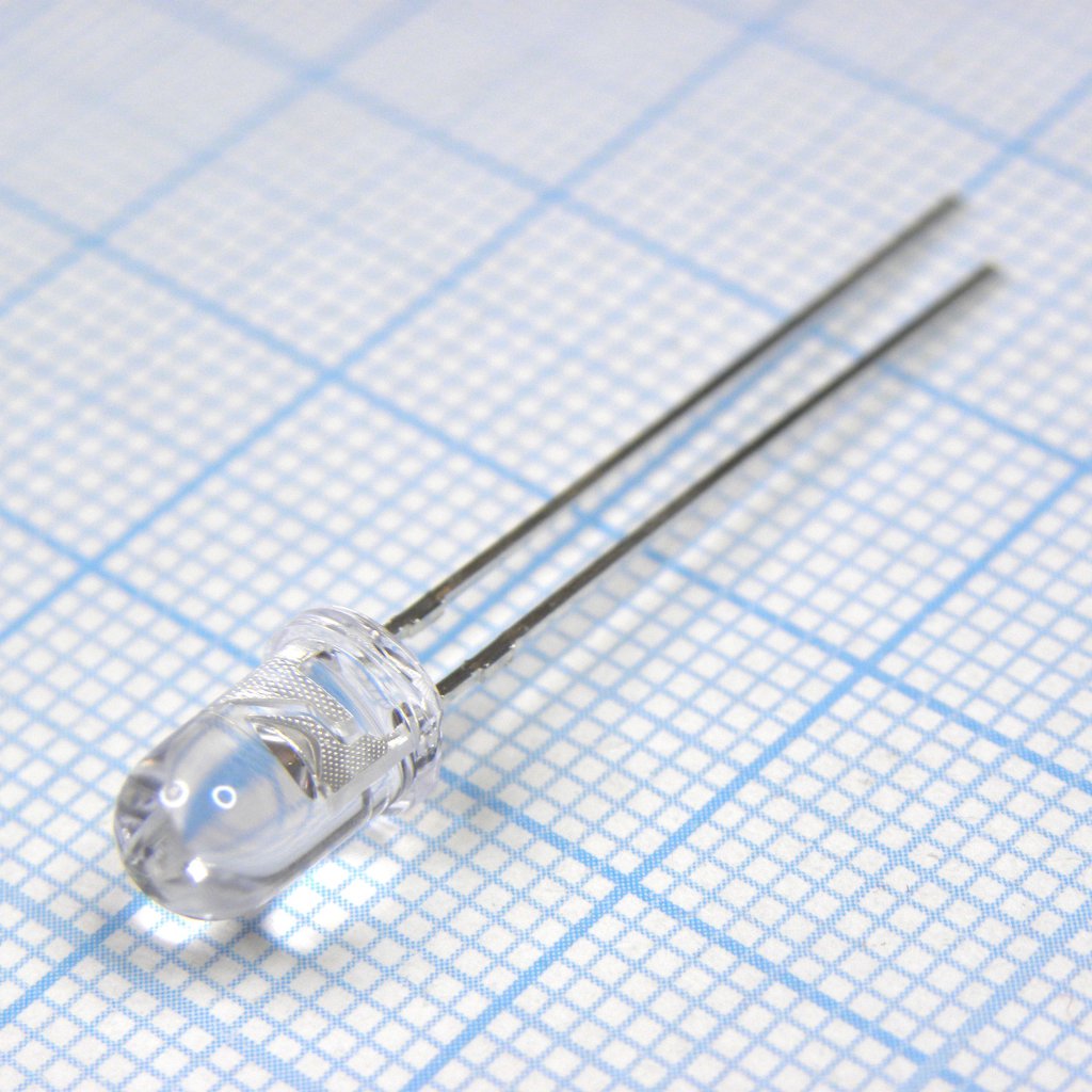 L-7113SURC-E - Светодиод 5мм/красный/630нм/1500-2200мкд/прозрачный/20°