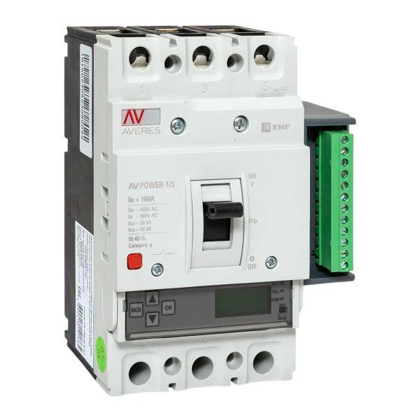 Выключатель автоматический AV POWER-1/3 160А 50кА ETU6.2