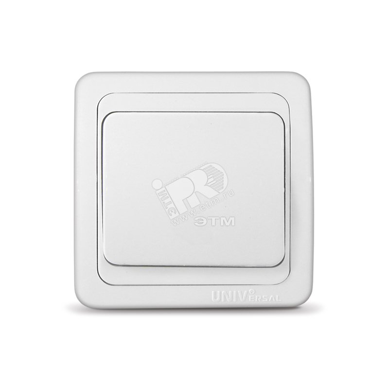 Валери Выключатель одноклавишный белый скрытый В0021