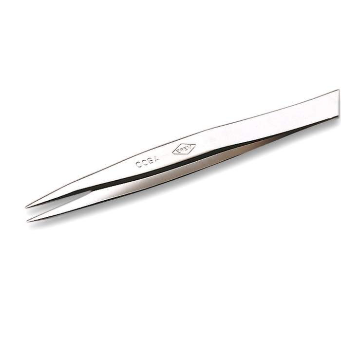OOSA - Специальная нержавеющая сталь, не магнитится. Очень прочный пинцет общего применения. Внутренние стороны концов плоские и ровные, с плотным смыканием, 120 мм, 14 г