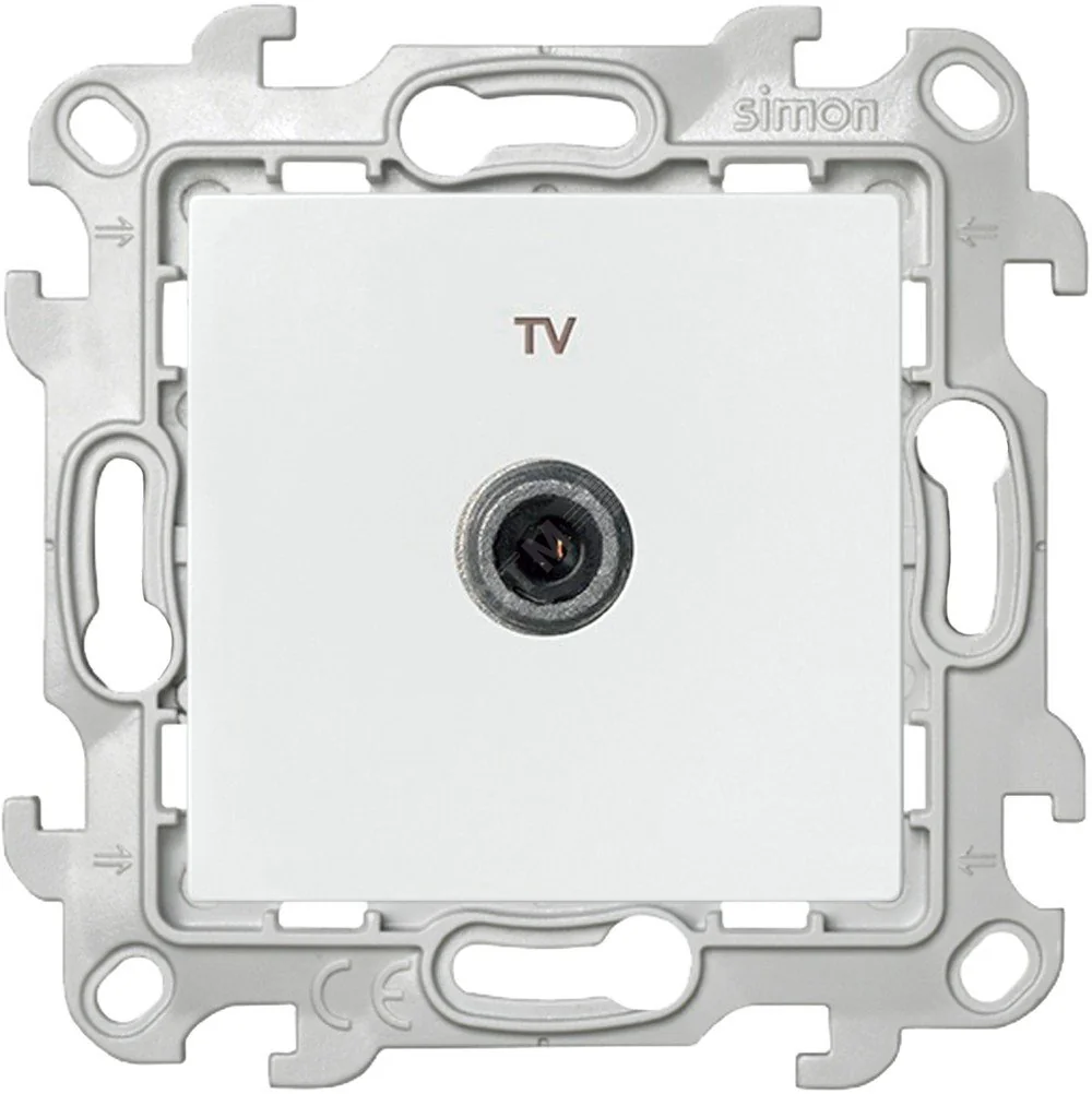 Розетка телевизионная одиночная TV СП 24 IP20 механизм бел. 2450477-030 - Розетка TV одиночная, S24, белый