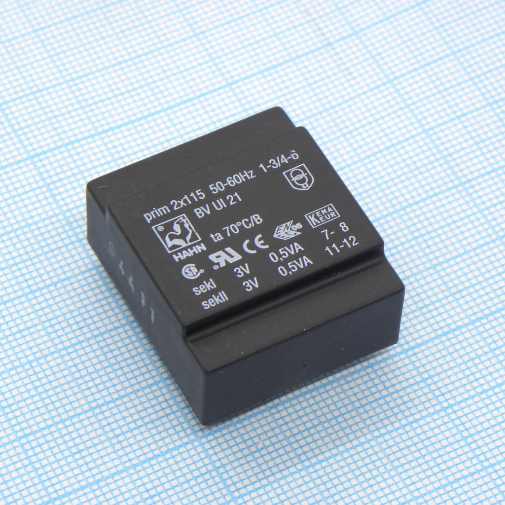 BV UI 21 0016 - Трансформатор питания 1ВА  230В, 12В , 83мА 70/B (41)