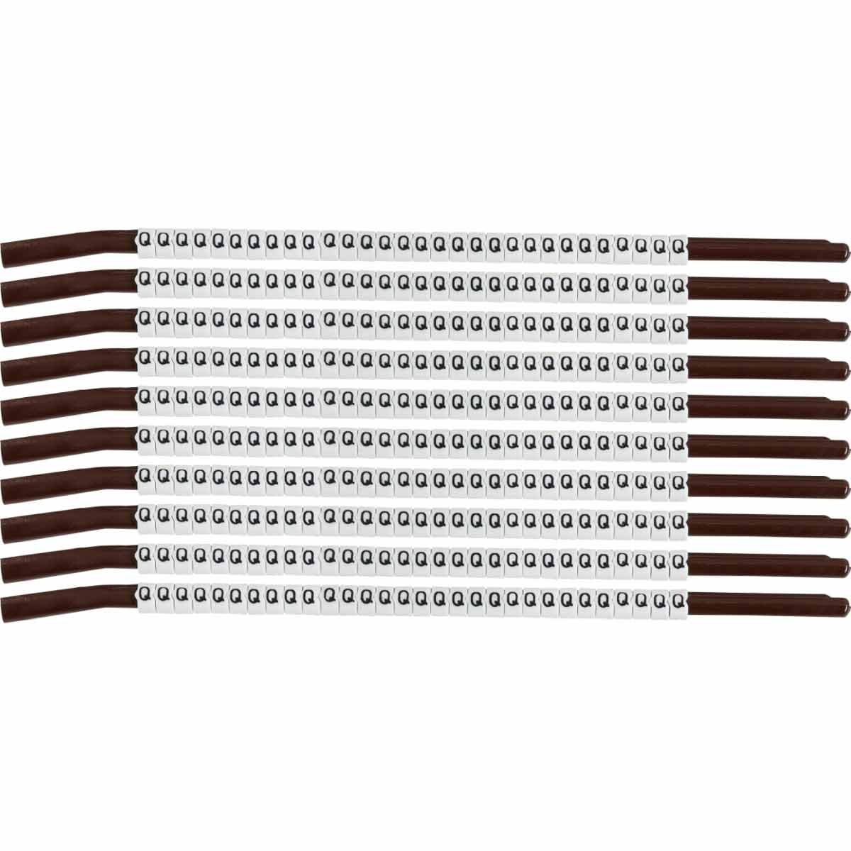 brd133926 - SCN-15-Q клипсы белые, 300шт/упак, для провода 3,8-4,6мм диаметра, легенда Q