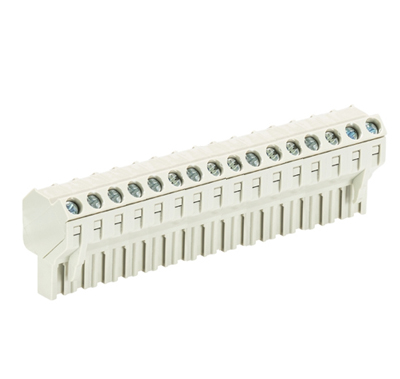 Розетка Wiecon 8213 B / 16 S OB - Розеточный разъем, угол 45 градусов, на кабель, шаг 5,08 мм, 16 полюсов, номинальное сечение: 2,5 мм кв., винтовая фиксация провода, 400V, 12А, без маркировки, цвет: серый, серия 8213 B S