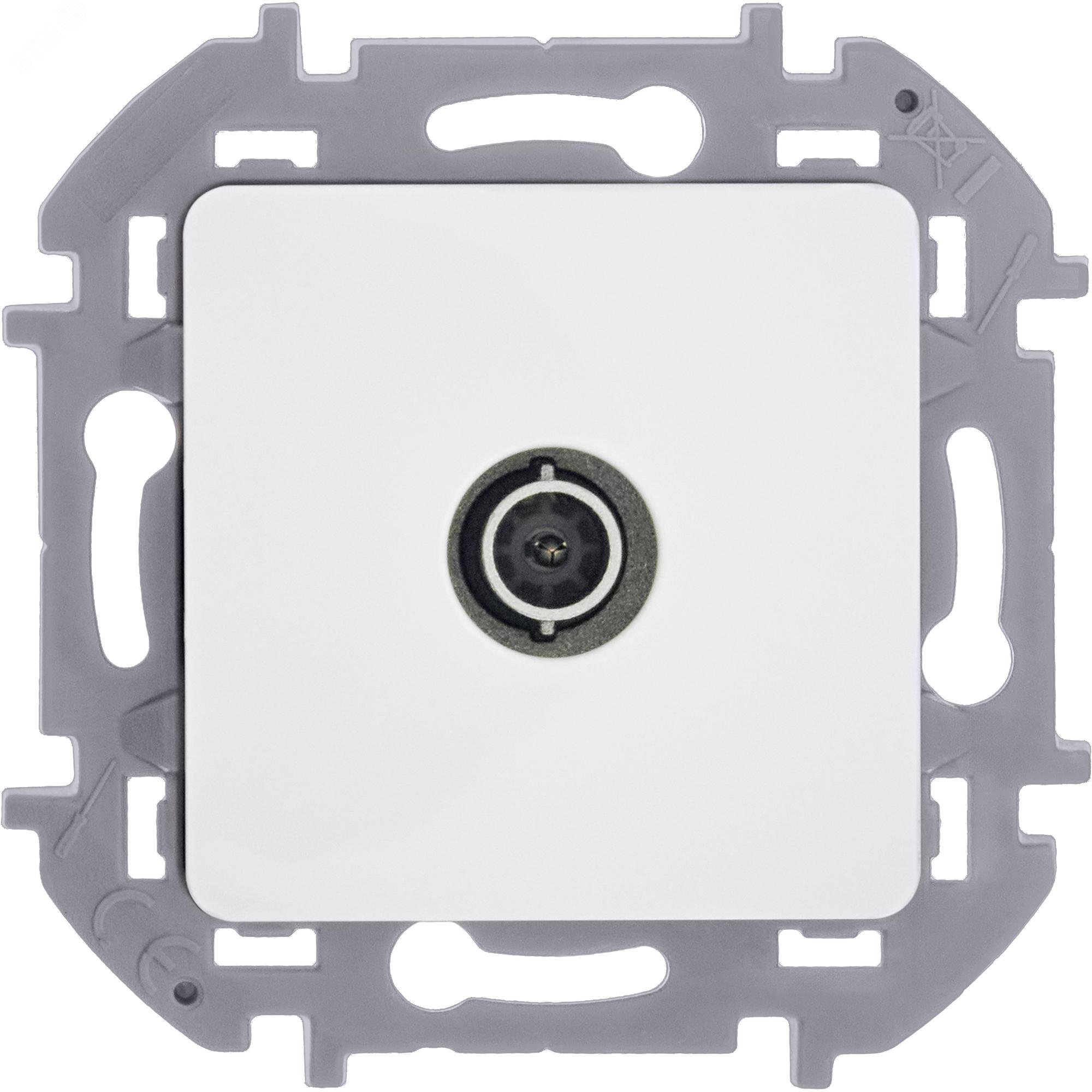 Розетка телевизионная TV Inspiria 2дБ 0-2400мГц с топологией "звезда" механизм бел. Leg 673850