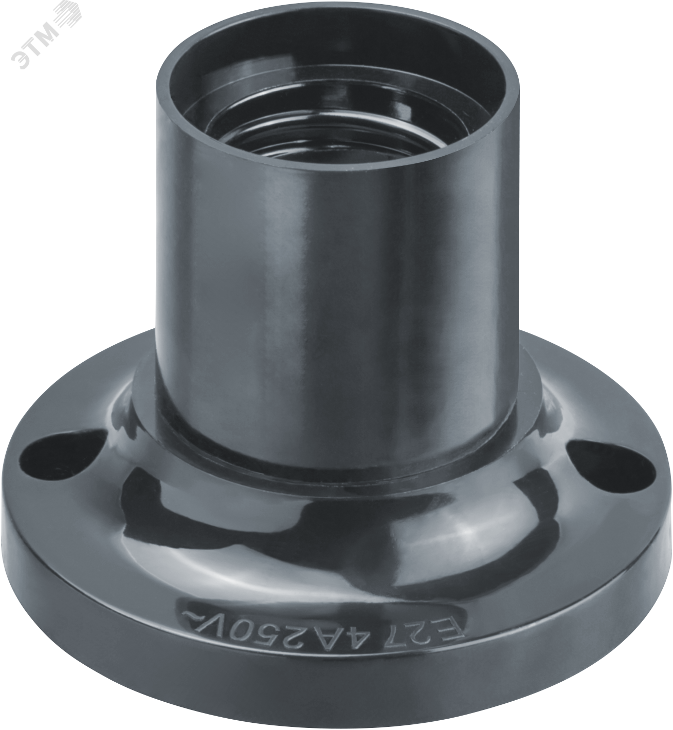 Патрон потолочный Е27 карболитовый черный 19437