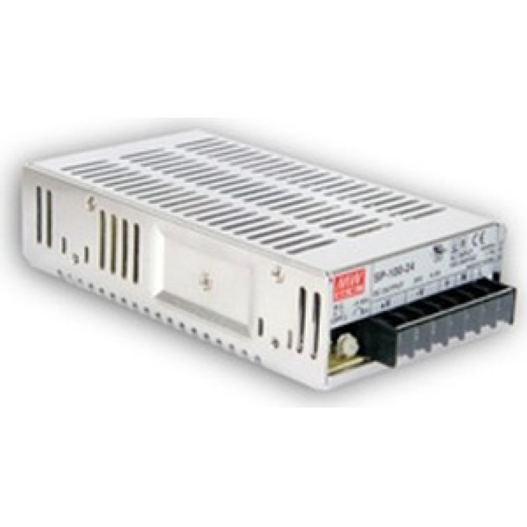 SP-100-24 - AC-DC, 100Вт, выход 24В/4.2A, рег. вых=±10%Uном, вход 85…264V AC, 47…63Гц /120…370В DC,  изоляция 3000В AC, в кожухе 179х99х45мм, -10…+60°С